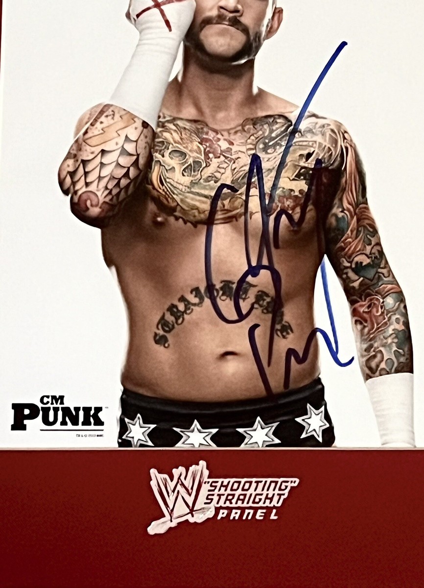 WWE CM PUNK HAND SIGNED 8X10 AUTOGRAPHED ORIGINAL PROMO PHOTO