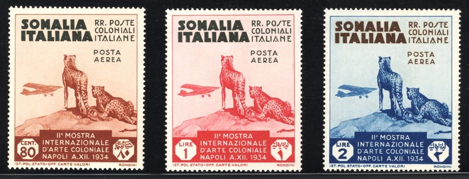 Juego completo de postes aéreos Somalia Scott #C1-6 1934 - ****En muy buen estado/en buen estado como nuevo nunca montado**** Foto 2 de 2