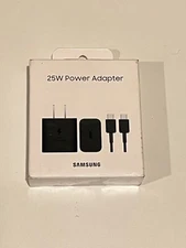 Samsung 25W Wall Charger w/ USB-C Cable (NEWEST VERSION) - Black OPEN BOX