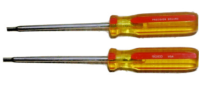 2 NOS! ROSCO 5/16'' CLUTCH HEAD PLASTIC HANDHELD drivers.