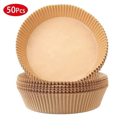 Disposable Air Fryer Paper Liner Waterproof Non-Stick Oil-proof 50Pcs