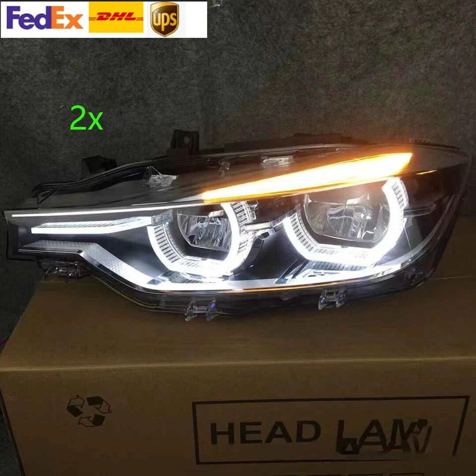 For BMW 3 Series F30 Headlight Assemblies 12-16 HID Xenon Beam Projector LED DRL - Image 3 of 4