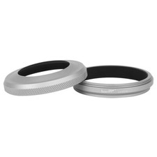 Haoge LH-X51W 2in1 All Metal Ultra-Thin Lens Hood for Fujifilm X100V Silver