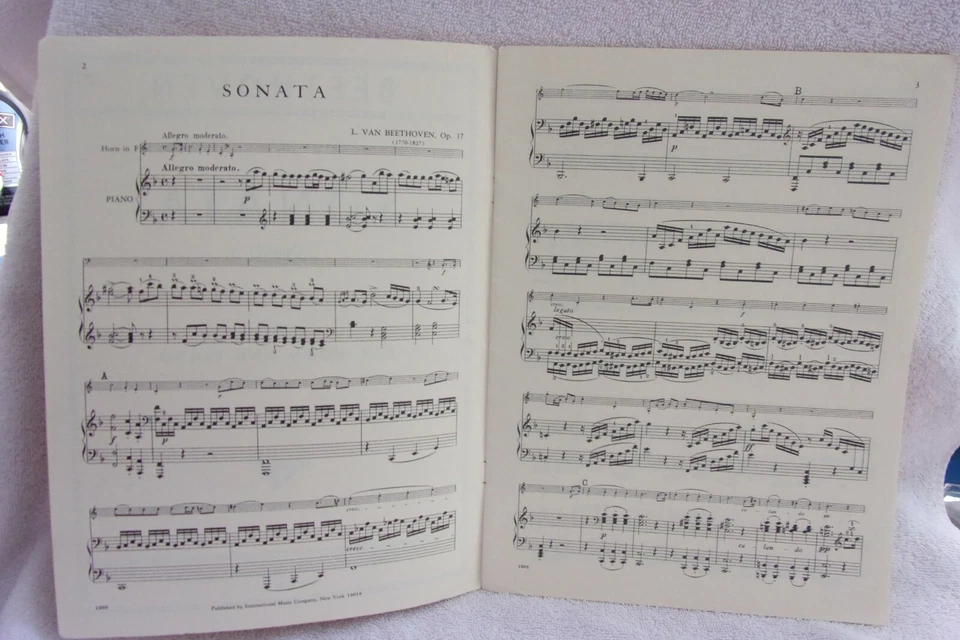 Beethoven Sonata Opus 17 Para Cuerno y Piano Nº 1205 Foto 4 de 4
