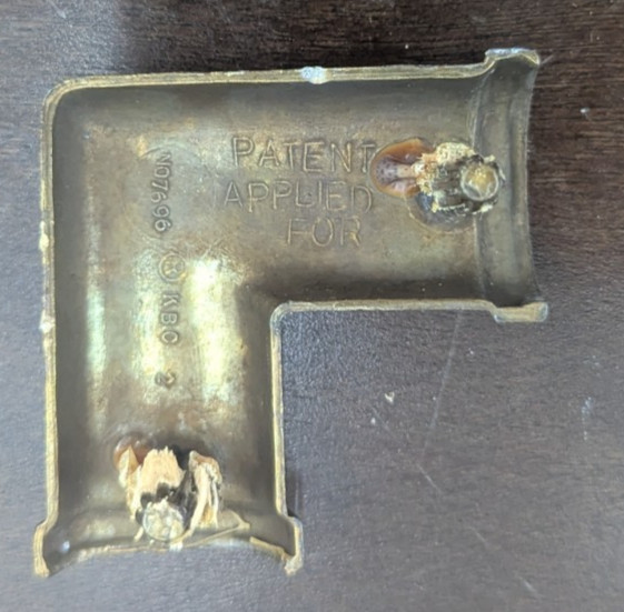 Drexel Accolade Brass Campaign Corner Brackets Lot of 4