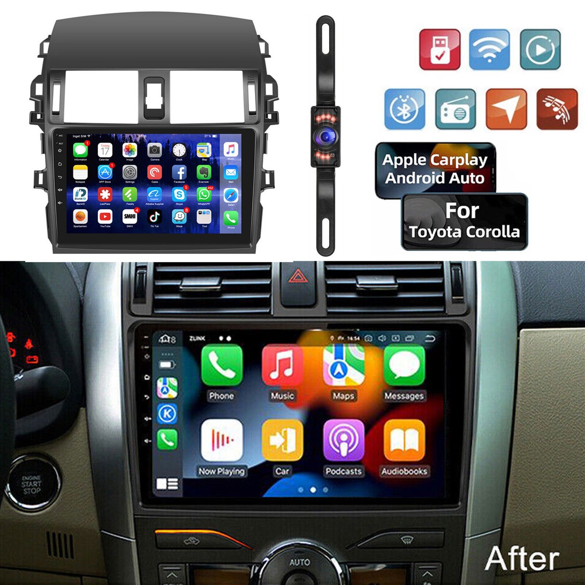 For TOYOTA COROLLA 2009-2013 9