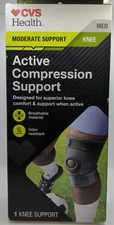 CVS Active Compression Support-Knee-Left or Right-SZ MED, Moderate Support