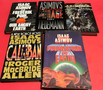 Caliban Robot The Foundation Earth Asimov Hardcover Set Lot Caliban Robot Mirage Will ...