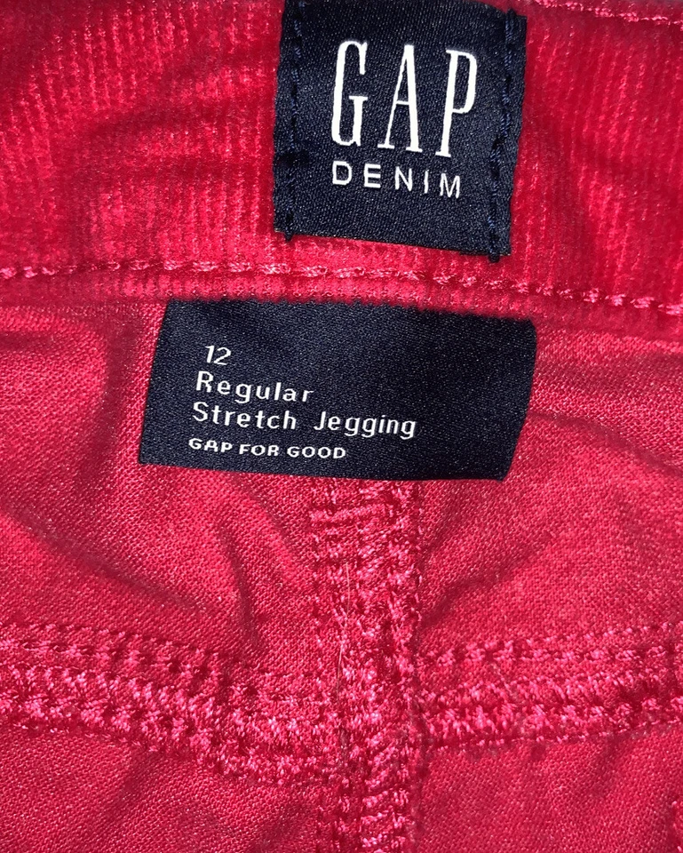 Usado - Jeggings Gap Kids Rectos Elastizados Pana Niñas (Talla 12) Foto 3 de 4