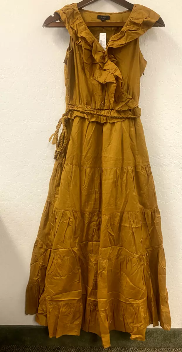 J crew clearance ruffle maxi dress