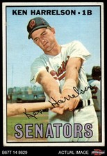 1967 Topps #188 Ken Harrelson Senators 2 - GOOD