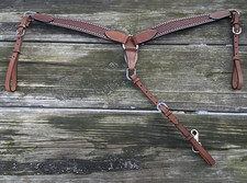 Srebrny kosz z ćwiekami tłoczony wyprofilowany skóra agentka zachodni kołnierz piersiowy