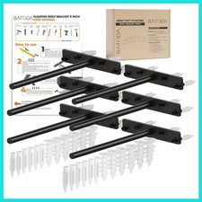 8" Floating Shelf Bracket Heavy Duty 6 pcs –Solid Steel Blind Shelf Supports ...