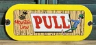 VINTAGE MOUNTAIN DEW PORCELAIN DOOR PUSH PULL SIGN SODA POP COKE BEVERAGE