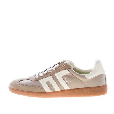 BACK 70 herren schuhe Ghost 09 sneaker graü gewebe und suede mit milch