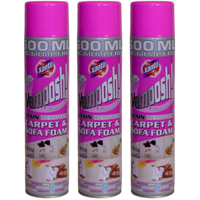 3 x 500ml Xanto Vamoosh Teppich & Sofa Schaum Reiniger Flecken Geruch Entferner Polster