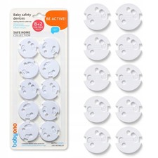 10x Copri Presa Rotante Copri Sicurezza Antibambino Bianco