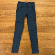Blue ribbed leggings size small S b69