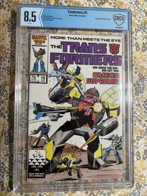 The Transformers #19 Marvel Comics 1986 CBCS 8.5 (not CGC) 1st Omega Supreme 