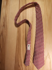 Vineyard Vines tie, red with nautical flags, preppy, fun