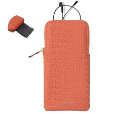 Portable Glasses Case, Drop-Resistant Eyewear Storage Pouch, Slim Fresh Salmon
