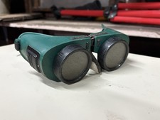 Vintage Welding/Safety Goggles Elastic Strap, Green Color