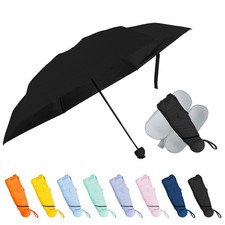 Compact Mini Umbrella for Purse Small Sun Rain Umbrellas with Case for Travel