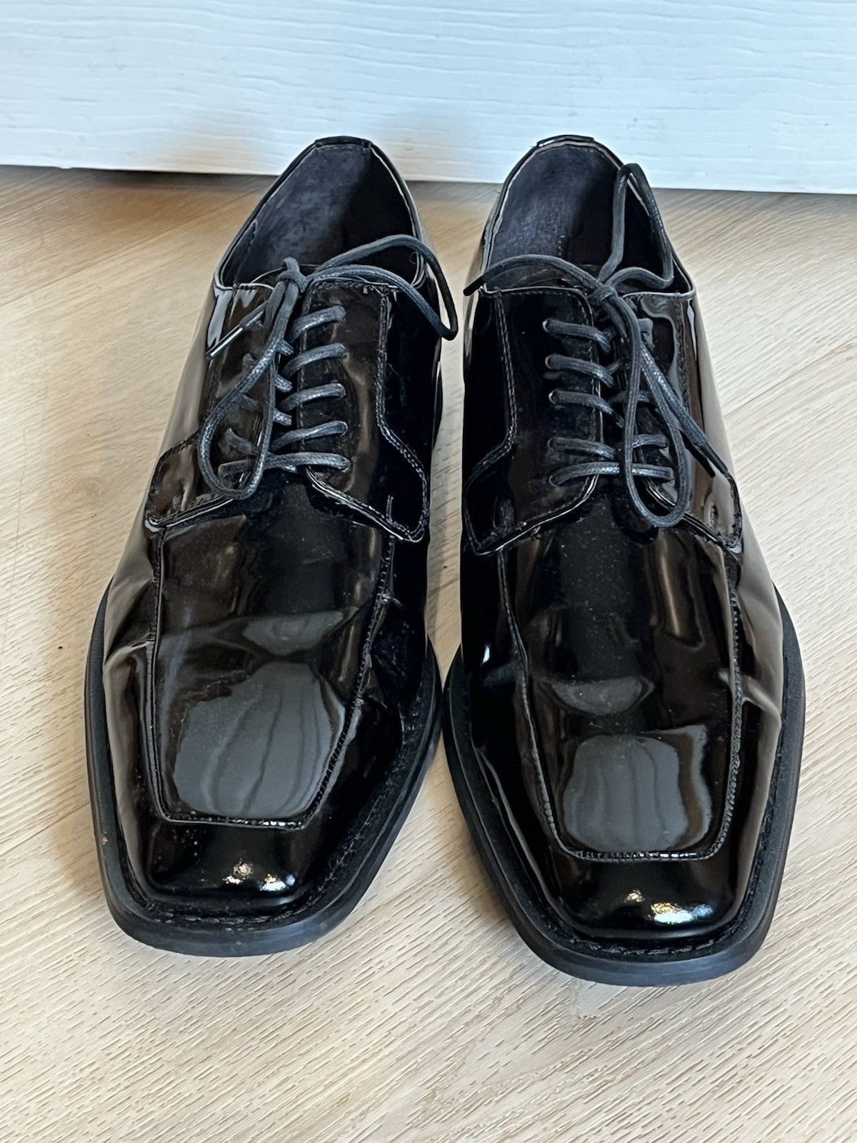 SAOLA Scarpe eleganti uomo Via Spiga Laconi nere vernice 8D usate in ottime condizioni smoking da sera