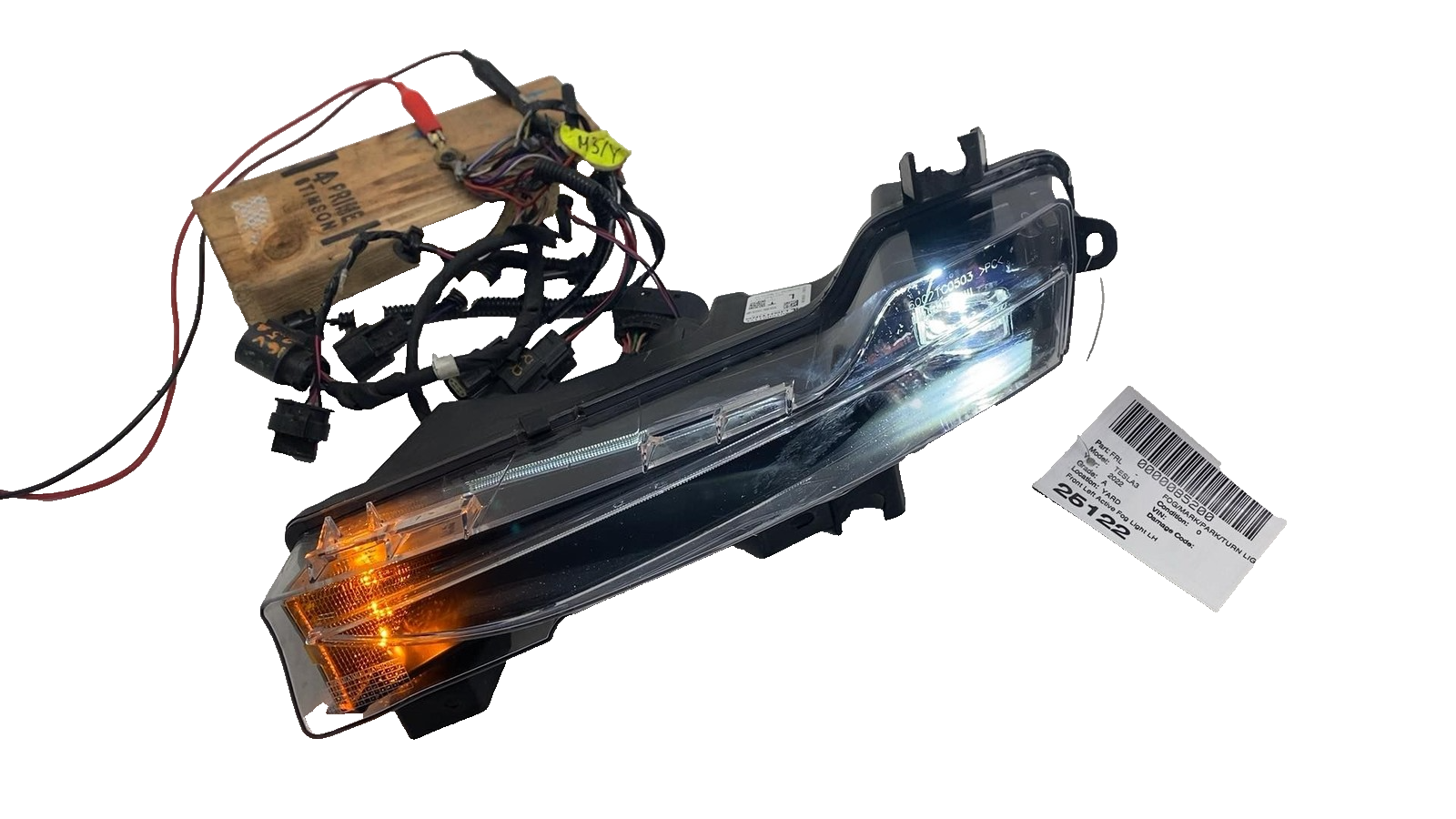 ⭕ 17-23 Tesla Model 3 Front Left Foglamp Turn Signal LED Fog Light 1077391-00-F