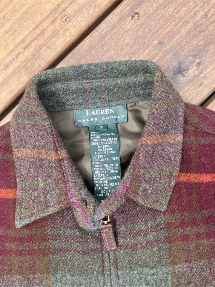 Рубашка мужская Ralph Lauren шерсть ягнят шерсть тартан клетчатая зеленая твидовая куртка S - Изображение 2 из 4