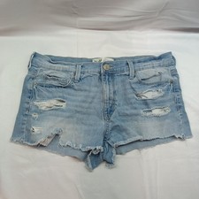 Mudd Low Rise Shortie Distressed Denim Shorts Light Wash Size 13 FLX Stretch