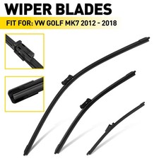 3Pcs/set For VW Golf MK7 2012-2018 Front Rear Windscreen Window Wiper Blades Kit