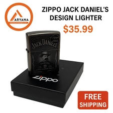 Zippo Windproof JACK DANIEL’S DESIGN LIGHTER- Free Shipping
