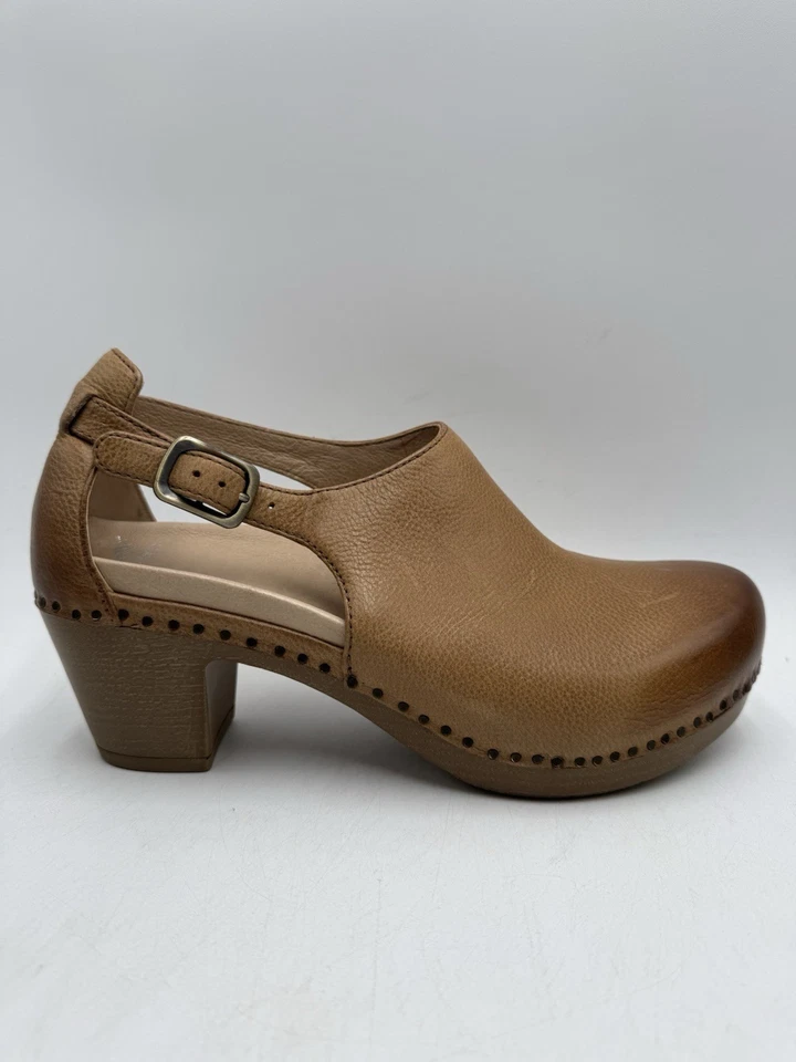 Dansko DESACARADO FRESADO BRUÑIDO NUEVO Vestido Zueco Tostado UE Talla 40 Foto 4 de 4