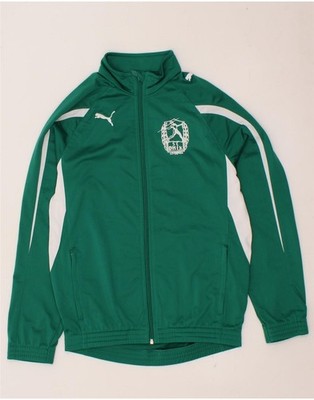 Puma Jungen Grafik Trainingsanzug Oberteil Jacke 11-12 Jahre Grün Colourblock BZ11