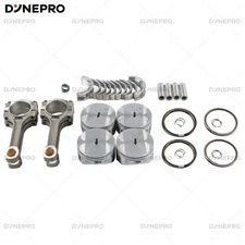 Pistons & Rings + Con Rod + Bearing Kit Fit For Buick Chevrolet GMC Saturn 2.4L