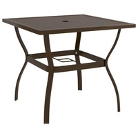 Vidaxl Gartentisch Braun 81,5X81,5X72 Cm Stahl Neu
