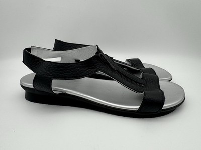 Arche Aurnaa Women's Black Leather Sandal Size EU 41 / US 9.5