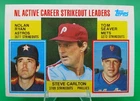 1984 Topps leaders card #707 Nolan Ryan, Carlton, Seaver NM or better