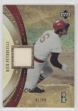 2005 Upper Deck Artifacts MLB Apparel Rainbow 81/99 Rico Petrocelli #MLB-RP 17wr