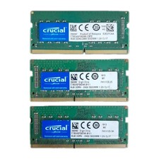 Lot Of 3 Crucial 8GB DDR4 2400 MHz PC4-19200 SODIMM Laptop Memory RAM