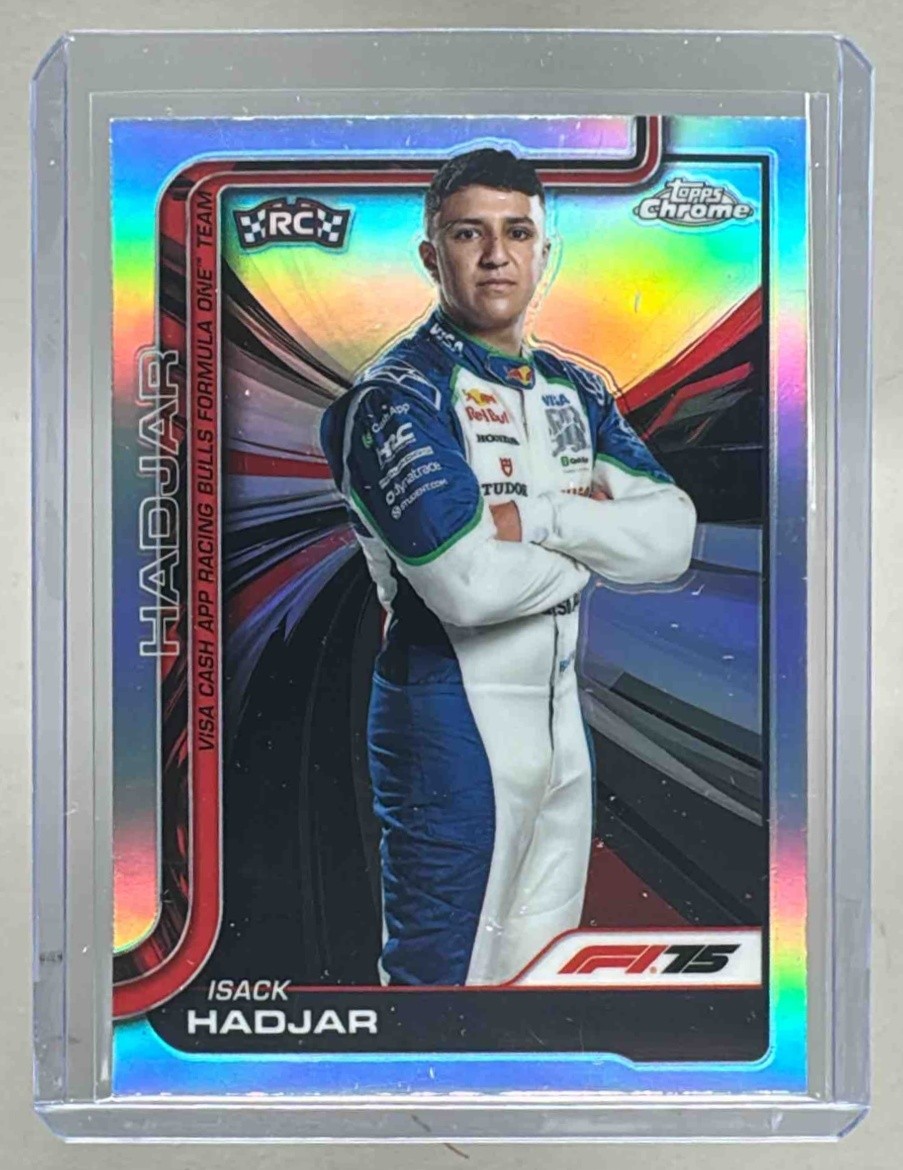 Isack Hadjar 2025 Topps Chrome F1 #12 Refractor Rookie RC