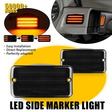 Front Pair Bumper LED Sequential Side Light Marker For 1997-06 Jeep Wrangler TJ