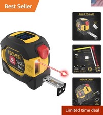 Versatile 2 in 1 Laser Measure 130ft  16ft AutoLock Tape with LCD Display