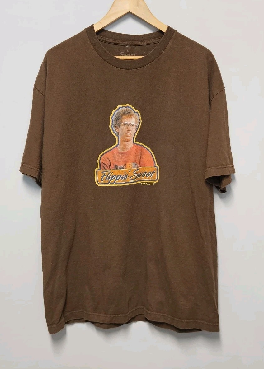 Napoleon Dynamite Y2K T-Shirt 2005 Movie Promo Flippin Sweet Brown