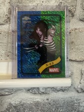 2025 Topps Chrome Marvel X-23 193/199 Blue & Green Shimmer Refractor SP #122