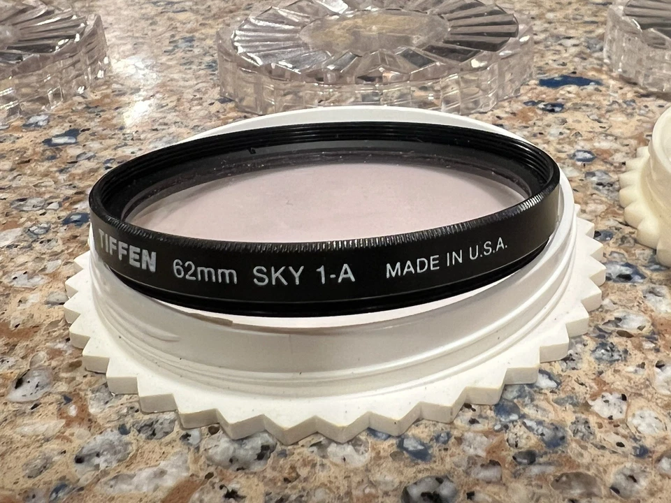 Set of 3 Used 62mm Tiffen Filters: 80A + Sky 1-A + Enhancing Filter With Cases - Image 3 of 4