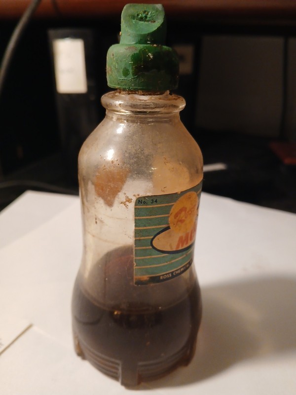 Ross Mucilage 4 Oz. Bottle WITH Label And Some Contents
