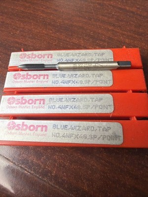 4X Osborn Blue Wizard #4 X 48 NF GH2 Spiral Point Plug Tap HSS
