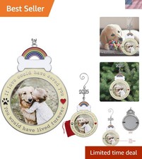 Personalized Photo Dog Memorial Ornament with Engraved Back - Sympathy Gift 2025